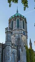 The University of Galway, quadrangle in Ireland, architecture and landmarks background photo