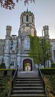 The University of Galway, quadrangle in Ireland, architecture and landmarks background photo