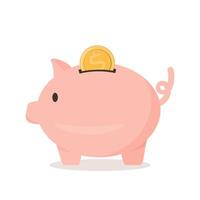 piggy bank illustration vector