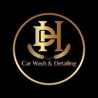 luxury car detail and wash logo vector