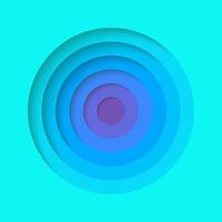 3D background with paper cut light dark blue colors round holes. Realistic design layout for presentation, flyer, poster, banner, business card. Geometric vector
