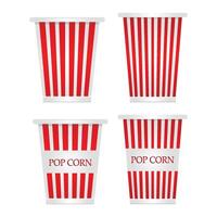 Empty popcorn bucket. isolated on white background vector