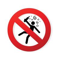 a sign prohibiting being in a drunken state. illustration vector