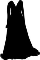 Silhouette of a person in a dress vector