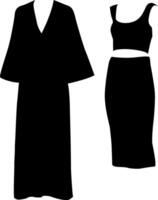 Silhouette of a person in a dress vector