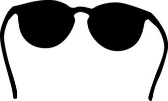 Silhouette a beautiful sunglass vector