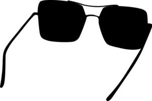 Silhouette a beautiful sunglass vector