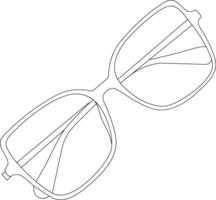 Outline a beautiful sunglass vector