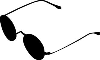 Silhouette a beautiful sunglass vector