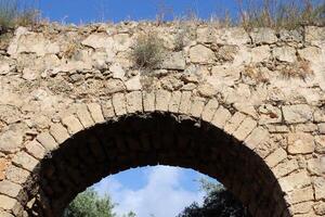 Akko Israel 04 05 2024 An ancient aqueduct for supplying water to populated areas in Israel. photo