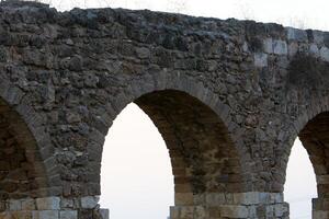 Akko Israel 04 05 2024 An ancient aqueduct for supplying water to populated areas in Israel. photo