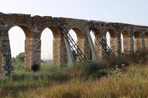Akko Israel 04 05 2024 An ancient aqueduct for supplying water to populated areas in Israel. photo