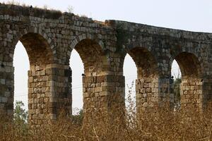 Akko Israel 04 05 2024 An ancient aqueduct for supplying water to populated areas in Israel. photo