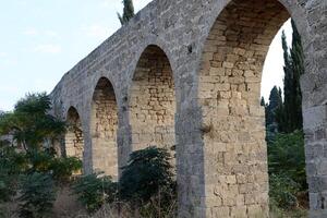 Akko Israel 04 05 2024 An ancient aqueduct for supplying water to populated areas in Israel. photo
