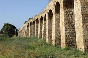 Akko Israel 04 05 2024 An ancient aqueduct for supplying water to populated areas in Israel. photo