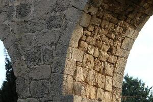 Akko Israel 04 05 2024 An ancient aqueduct for supplying water to populated areas in Israel. photo