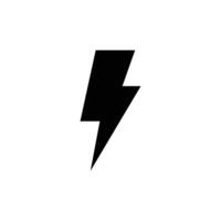 Lightning, electric power icon. Simple solid style. Thunder electricity, flash bolt, speed, thunderbolt, blitz, energy concept. Silhouette, glyph symbol. isolated. vector