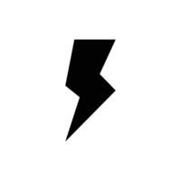 Lightning, electric power icon. Simple solid style. Thunder electricity, flash bolt, speed, thunderbolt, blitz, energy concept. Silhouette, glyph symbol. isolated. vector