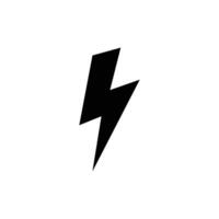 Lightning, electric power icon. Simple solid style. Thunder electricity, flash bolt, speed, thunderbolt, blitz, energy concept. Silhouette, glyph symbol. isolated. vector