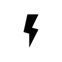 Lightning, electric power icon. Simple solid style. Thunder electricity, flash bolt, speed, thunderbolt, blitz, energy concept. Silhouette, glyph symbol. isolated. vector