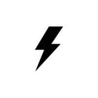 Lightning, electric power icon. Simple solid style. Thunder electricity, flash bolt, speed, thunderbolt, blitz, energy concept. Silhouette, glyph symbol. isolated. vector