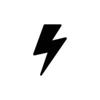 Lightning, electric power icon. Simple solid style. Thunder electricity, flash bolt, speed, thunderbolt, blitz, energy concept. Silhouette, glyph symbol. isolated. vector