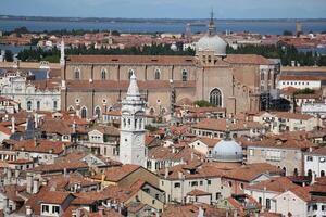 Mantova Italy 10 09 2023 . Red tiled roofs in the city of Mantua. photo