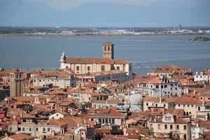 Mantova Italy 10 09 2023 . Red tiled roofs in the city of Mantua. photo