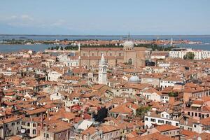 Mantova Italy 10 09 2023 . Red tiled roofs in the city of Mantua. photo