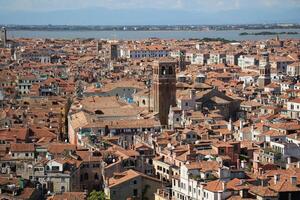 Mantova Italy 10 09 2023 . Red tiled roofs in the city of Mantua. photo