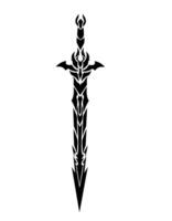 tribal art abstract design fantasy sword vector