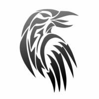 tribal art design of a crow's head vector