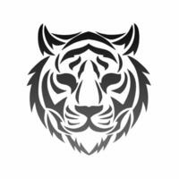 illustration graphics of tribal art tattoo face tiger design vector