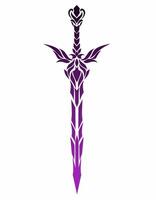 tribal art abstract design fantasy sword vector