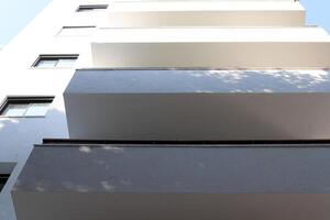 Balcony, close-up, as an architectural detail during housing construction in Israel photo