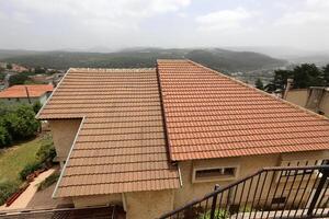 The roof as an architectural detail in the construction of houses. photo