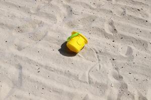 Sandy beach on the shores of the Mediterranean Sea in northern Israel. photo