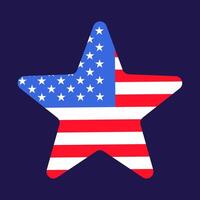 USA Flag Festive Five Pointed Star vector