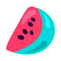 Cut Piece Of Watermelon Careless Juicy Watermelon vector