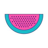 Piece Of Watermelon Berry With Juicy Pulp vector