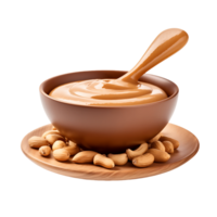 Exquisite Peanut Sauce Isolated Bowl on Transparent Surface png