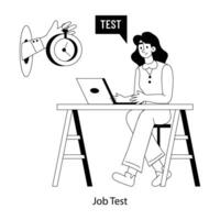 Trendy Job Test vector