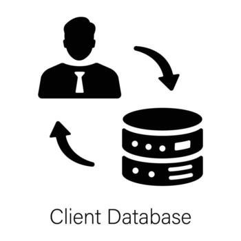 Trendy Client Database vector