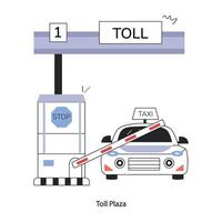 Trendy Toll Plaza vector