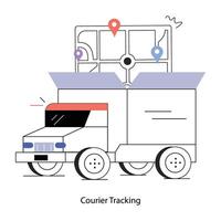 Trendy Courier Tracking vector