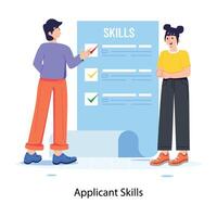 Trendy Applicant Skills vector