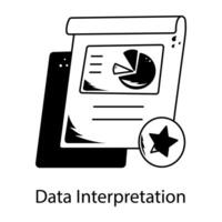 Trendy Data Interpretation vector