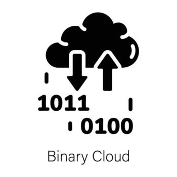 Trendy Binary Cloud vector