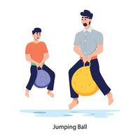 Trendy Jumping Ball vector