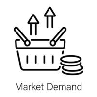 Trendy Market Demand vector